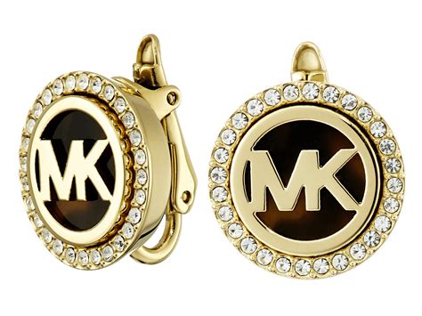 michael kors gold clip necklace|michael kors earrings for women.